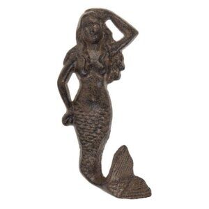 Nautical Mermaid Single Hook Storage  Wall Hanger Coat Hook Hanger Metal 6”